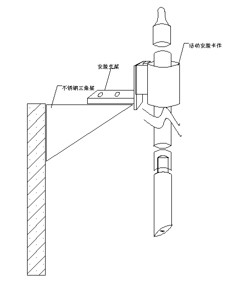 MLSS濁度儀 傳感器安裝三角架 導(dǎo)管.png
